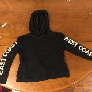 Girls Medium Black Hoodie Pullover West/East Coast